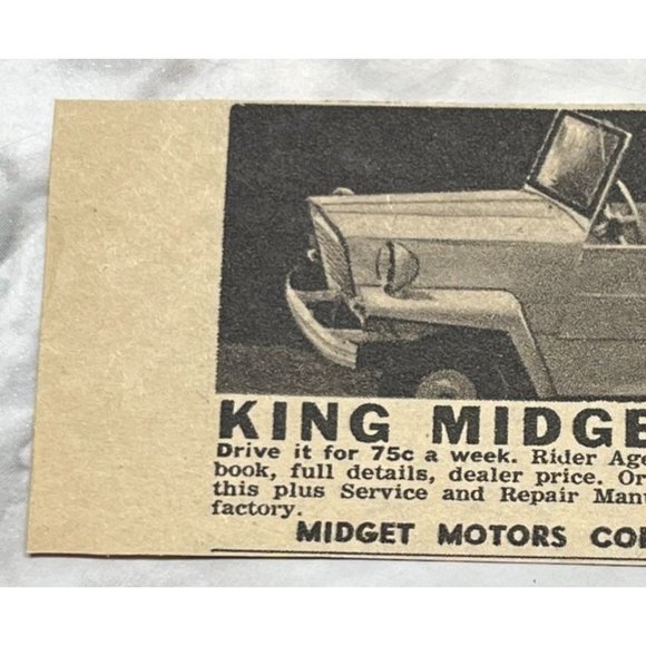 King Midget Motors Mini Print Ad Vintage 1963 Cars Auto Athens OH - Picture 4 of 6